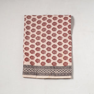 Beige - Bagh Block Printed Cotton Precut Fabric (0.7 Meter) 66