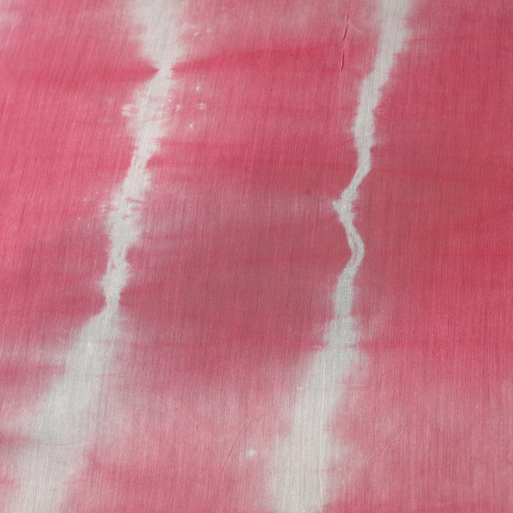 Pink - Chanderi Silk Shibori Tie-Dye Fabric 05