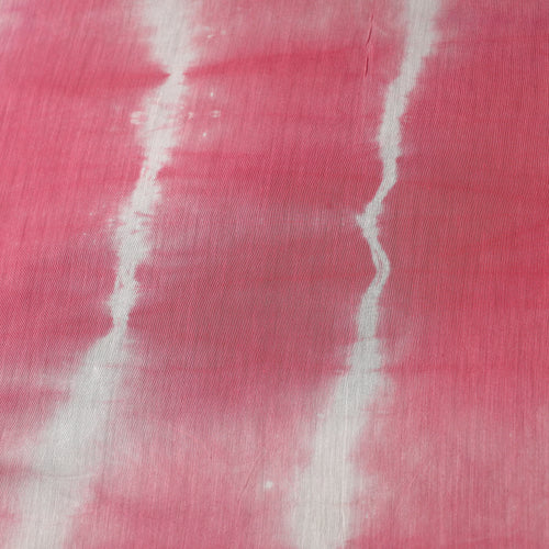 Pink - Chanderi Silk Shibori Tie-Dye Fabric 05