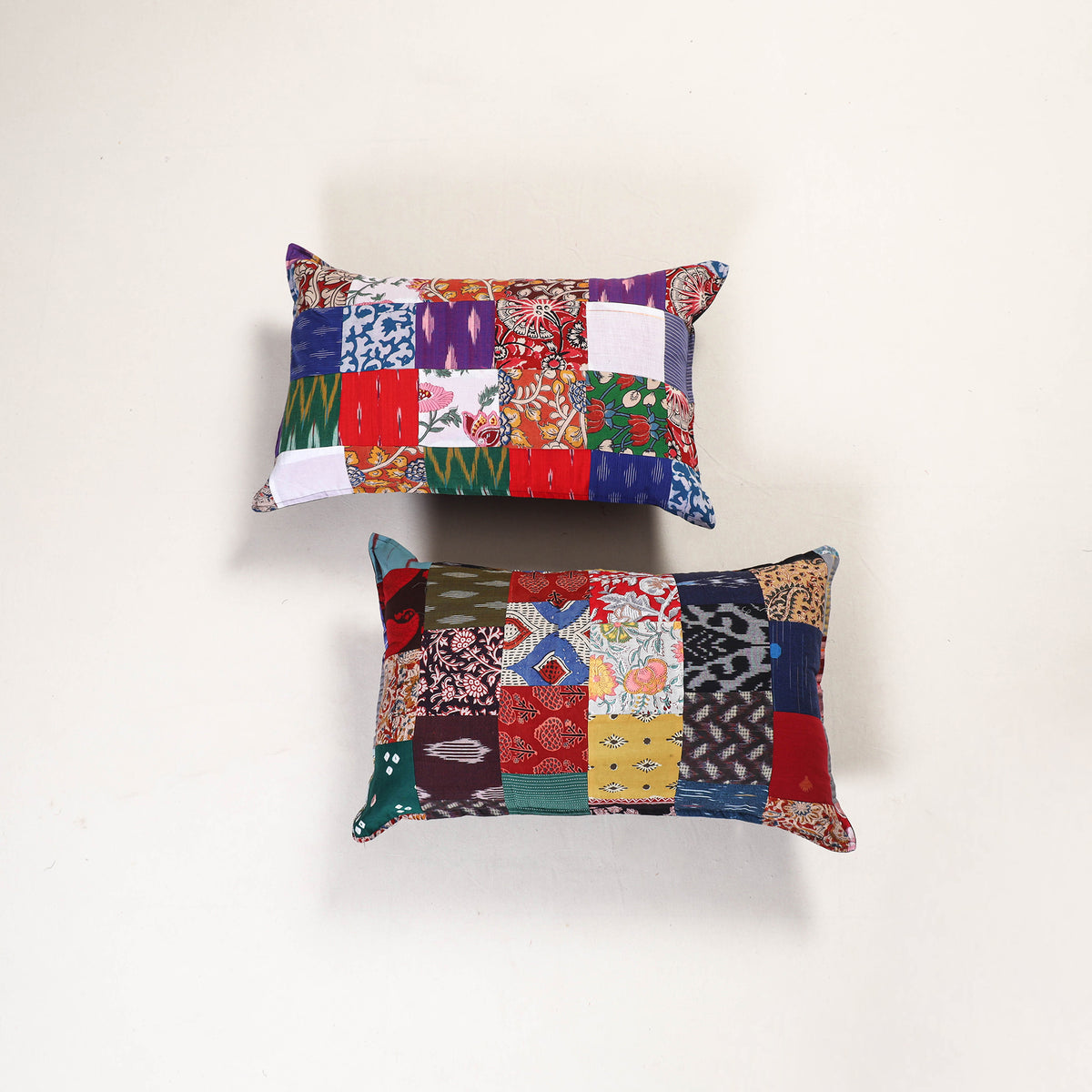 Handcrafted Patchwork Pillow Covers (Set of 2) 06