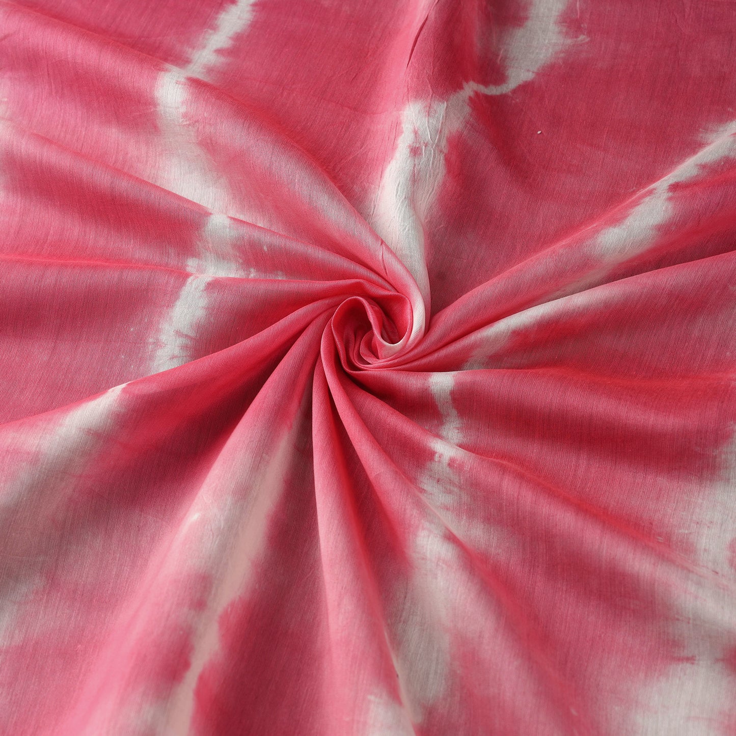 Pink - Chanderi Silk Shibori Tie-Dye Fabric 05