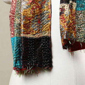 Multicolor - reversible patchwork silk bengal kantha stitch
