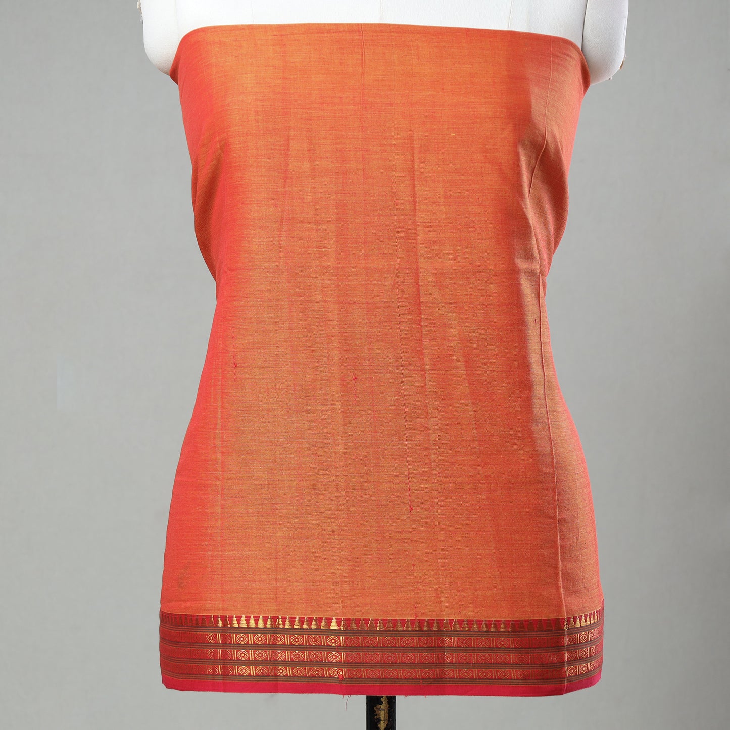 Orange - 3pc Dharwad Cotton Suit Material Set 33