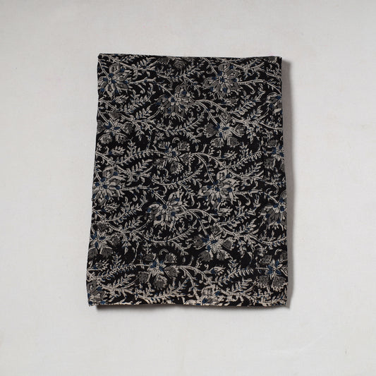 Black - Kalamkari Block Printed Cotton Precut Fabric 68