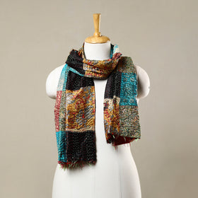 Multicolor - reversible patchwork silk bengal kantha stitch