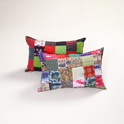 Handcrafted Patchwork Pillow Covers (Set of 2) 07