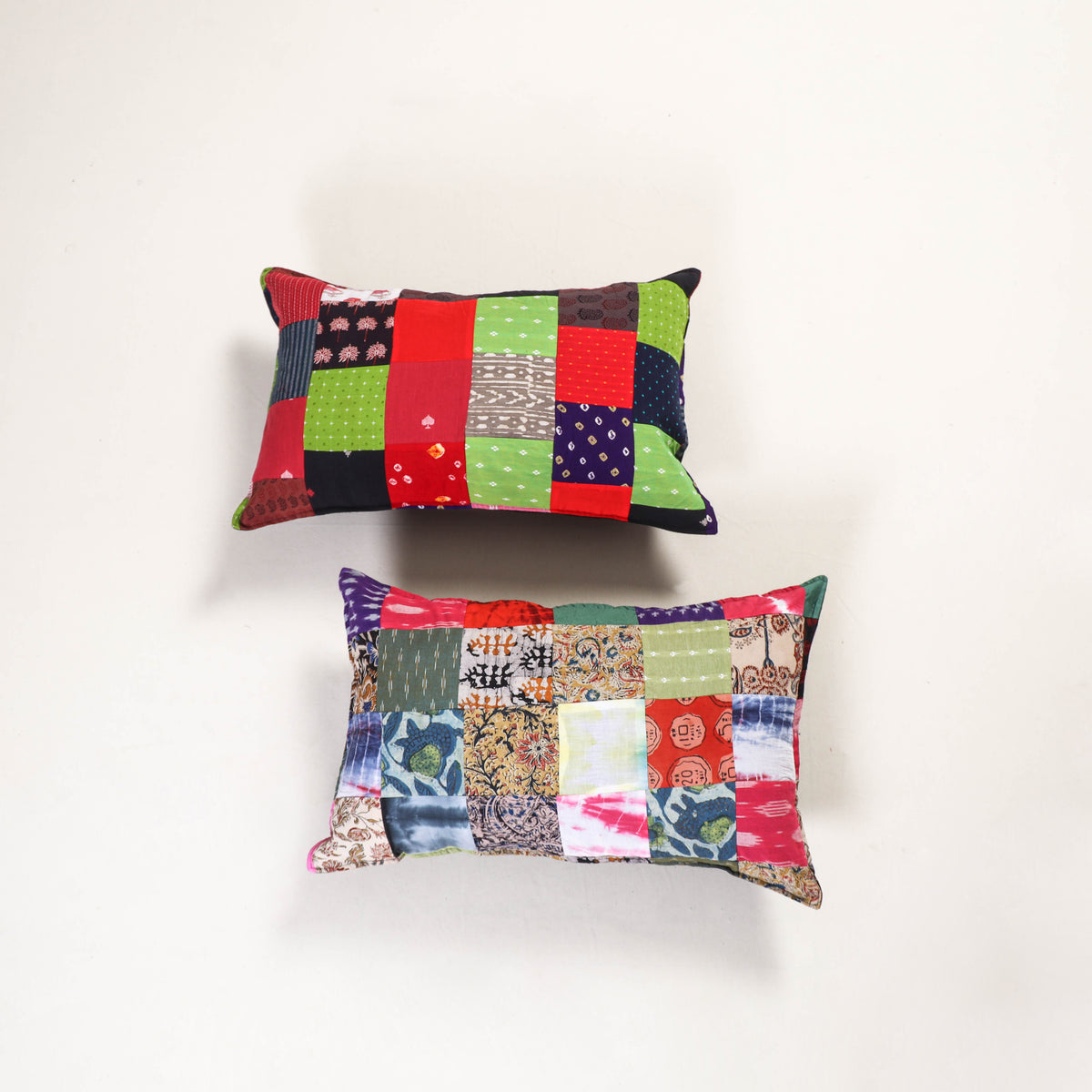 Handcrafted Patchwork Pillow Covers (Set of 2) 07