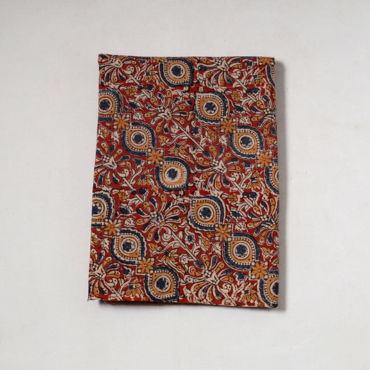 Red - Kalamkari Block Printed Cotton Precut Fabric (1.6 meter) 69