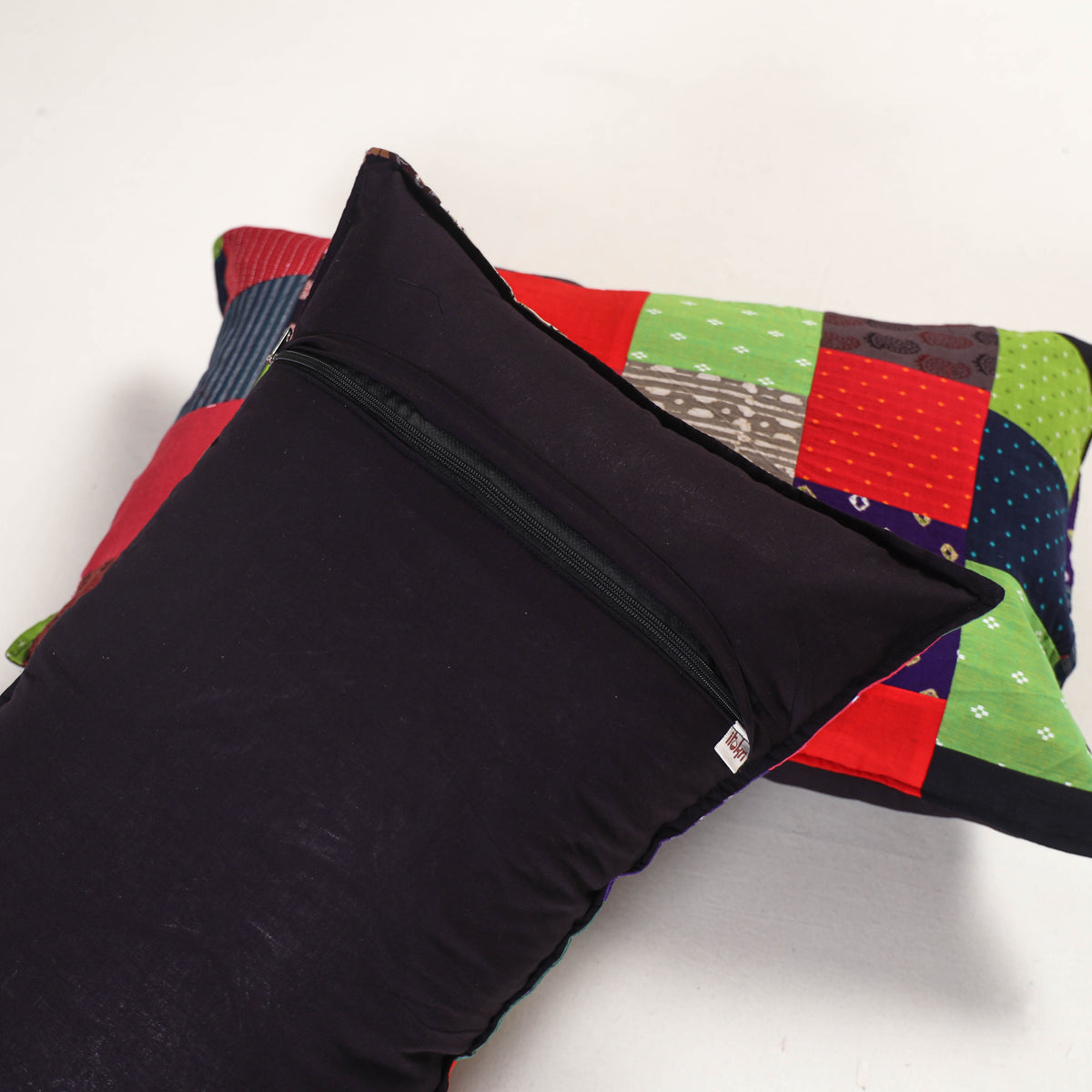 Handcrafted Patchwork Pillow Covers (Set of 2) 07
