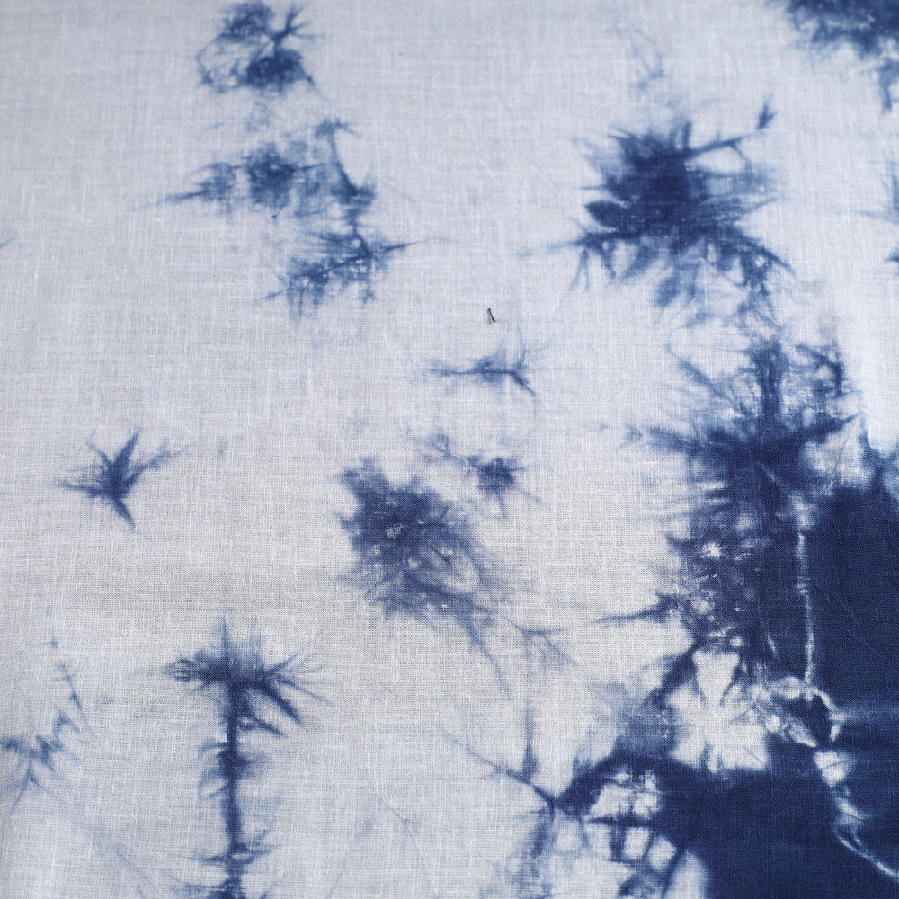 White - Shibori Tie-Dye Cotton Fabric 08