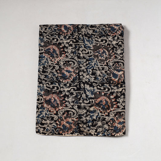 Black - Kalamkari Block Printed Cotton Precut Fabric (1.8 meter) 71