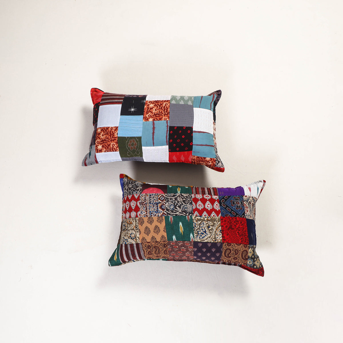 Handcrafted Patchwork Pillow Covers (Set of 2) 08