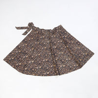 Brown - Block Print Cotton Wrap Around kalamkari Skirt 28