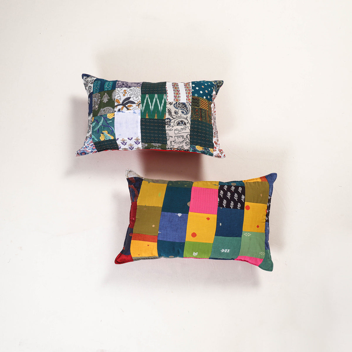 Handcrafted Patchwork Pillow Covers (Set of 2) 09