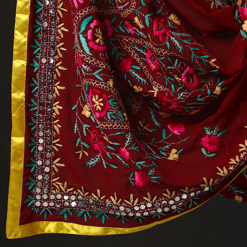 Phulkari Embroidery Dress Material 