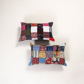 Handcrafted Patchwork Pillow Covers (Set of 2) 10