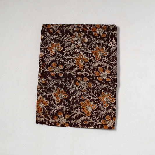 Maroon - Kalamkari Block Printed Cotton Precut Fabric (1.2 meter) 79