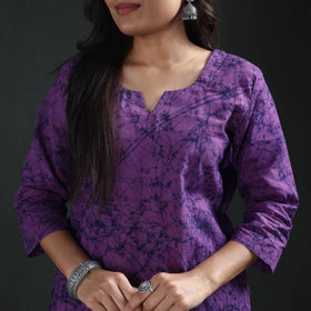 Hand Batik Print Cotton Straight Long Kurta for Women 11