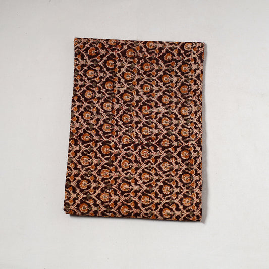 Black - Kalamkari Block Printed Cotton Precut Fabric (1.6 meter) 82