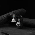 Multicolor - saanjh bela stone oxidised jhumka earrings