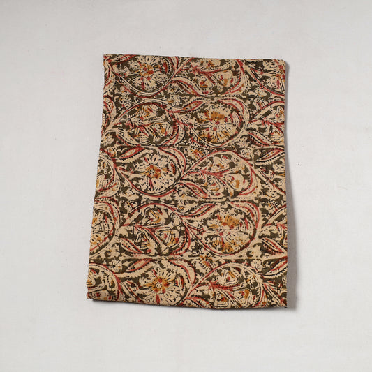 Multicolor - Kalamkari Block Printed Cotton Precut Fabric (1.4 meter) 83