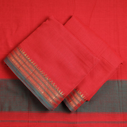 Red - 3pc Dharwad Cotton Suit Material Set 32