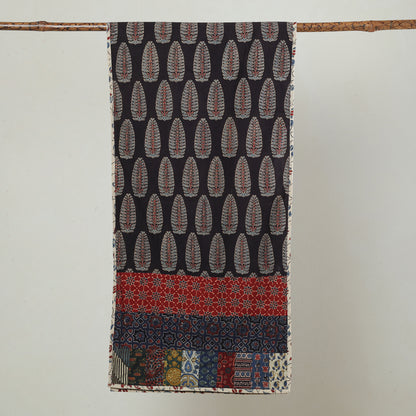 Multicolor - Ajrakh Block Printed Patchwork Cotton Stole 55