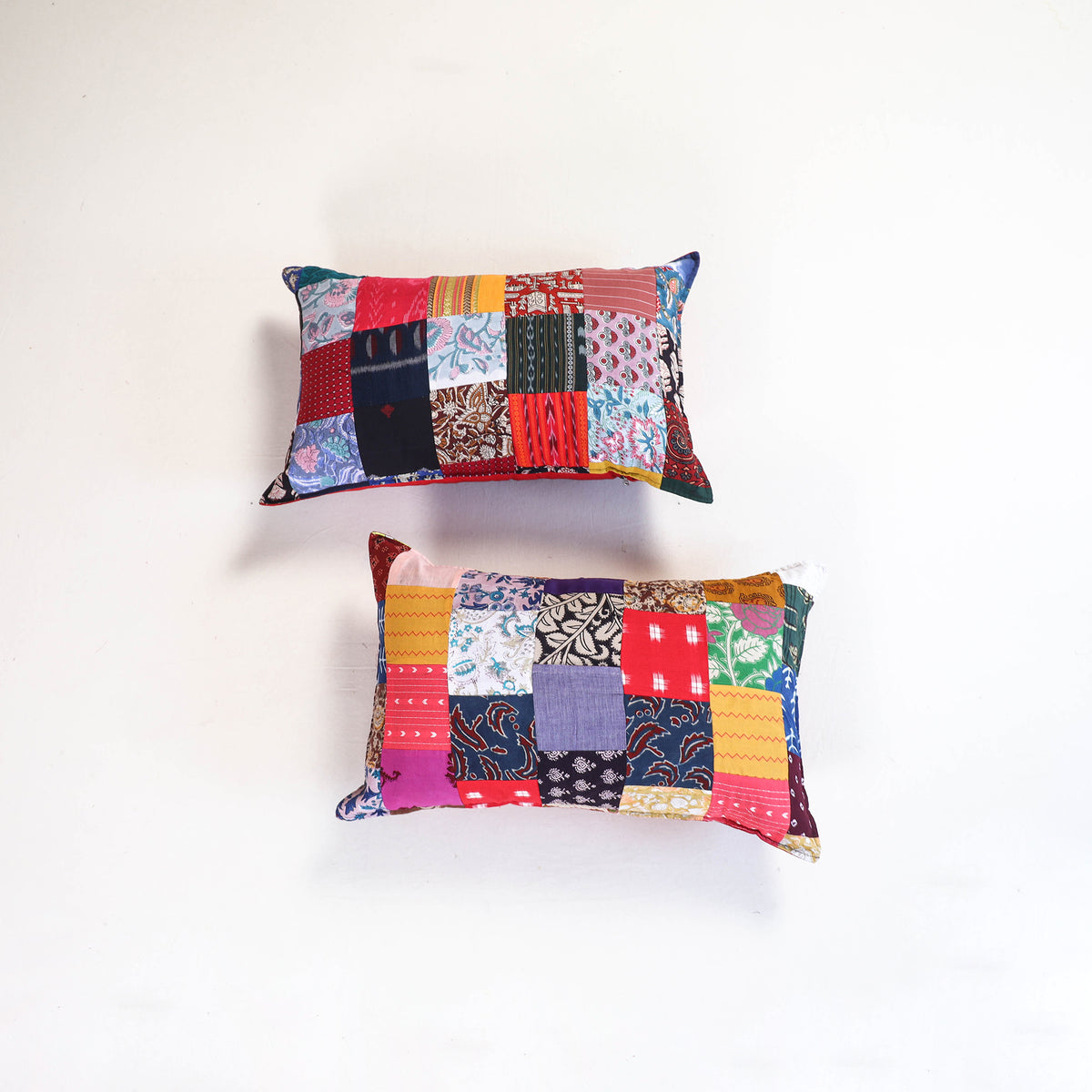 Handcrafted Patchwork Pillow Covers (Set of 2) 14