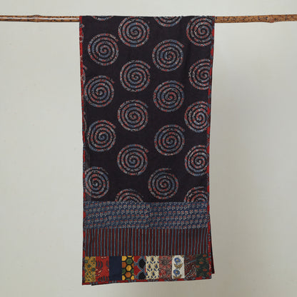 Multicolor - Ajrakh Block Printed Patchwork Cotton Stole 51