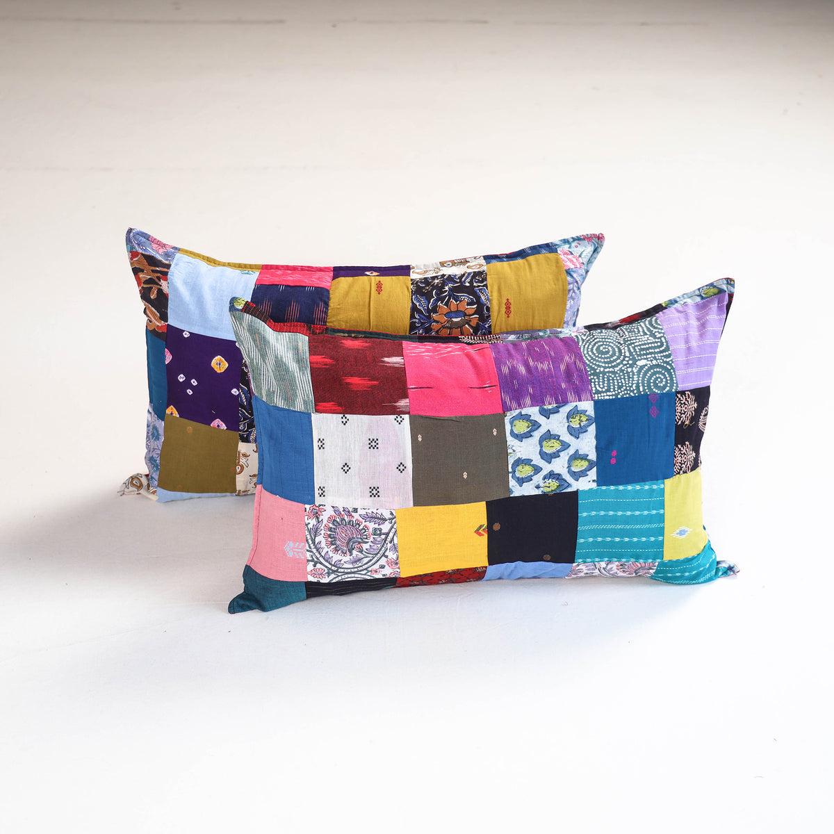 Handcrafted Patchwork Pillow Covers (Set of 2) 15