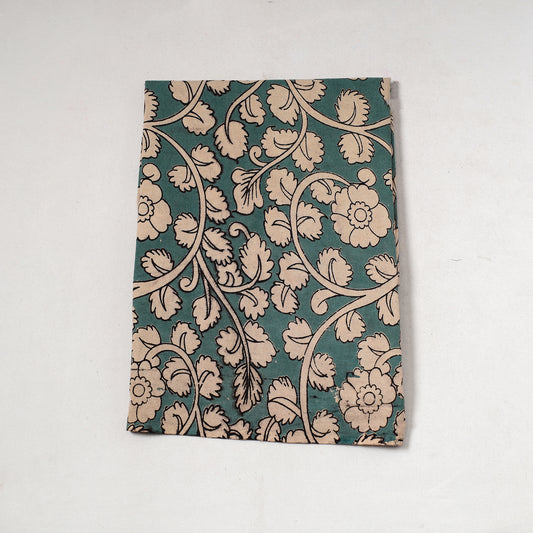 Green - Kalamkari Printed Cotton Precut Fabric (1 meter) 91