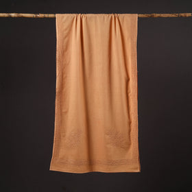 Orange - hand embroidered lucknow chikankari cotton stole