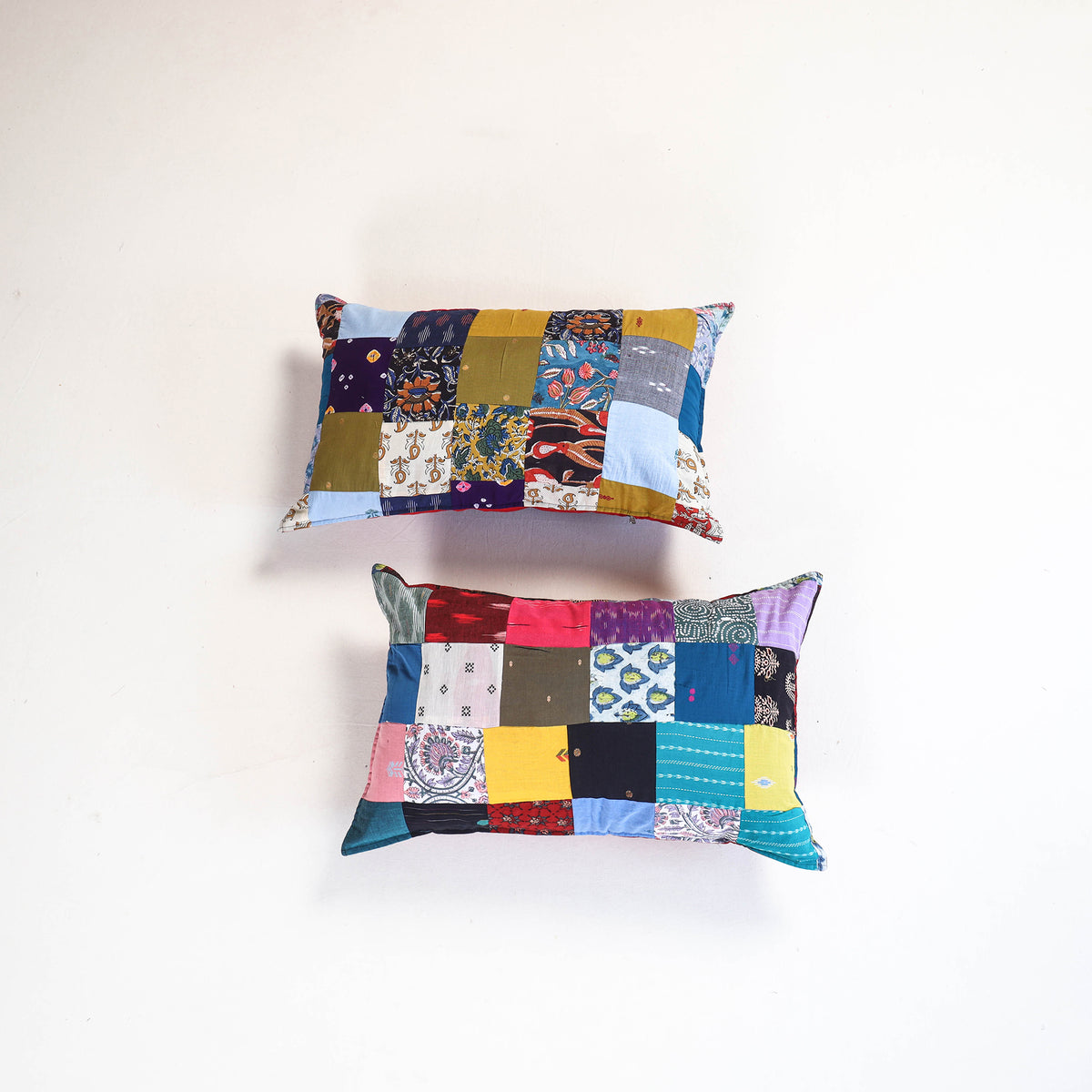Handcrafted Patchwork Pillow Covers (Set of 2) 15