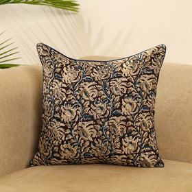 Multicolor Block Print Cotton Kalamkari Cushion Cover