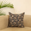 Multicolor Block Print Cotton Kalamkari Cushion Cover