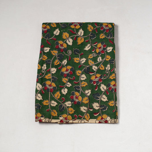 Green - Kalamkari Printed Cotton Precut Fabric (1 meter) 93
