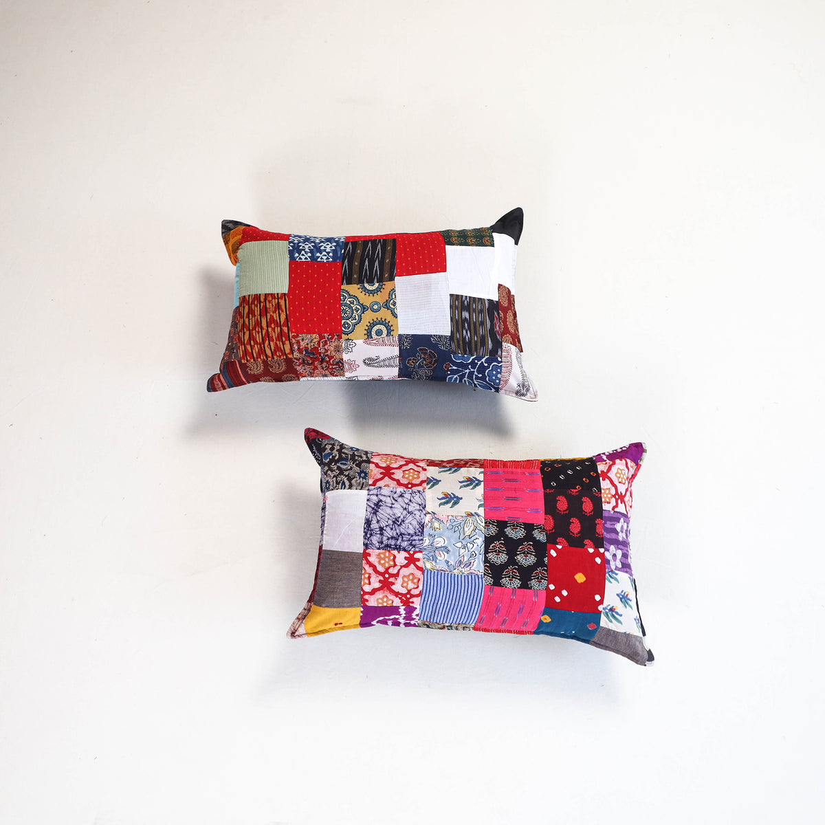 Handcrafted Patchwork Pillow Covers (Set of 2) 16