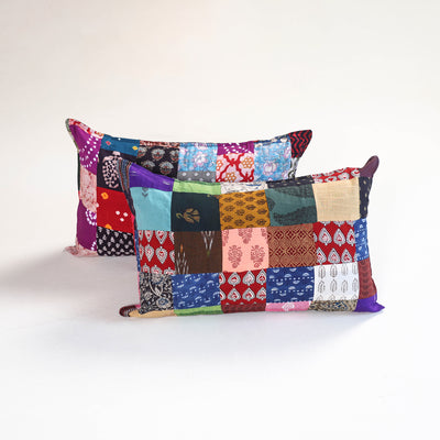 Handcrafted Patchwork Pillow Covers (Set of 2) 17