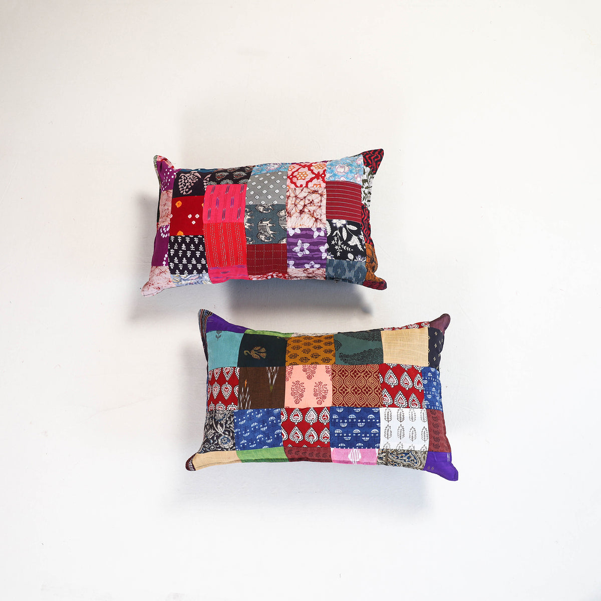 Handcrafted Patchwork Pillow Covers (Set of 2) 17