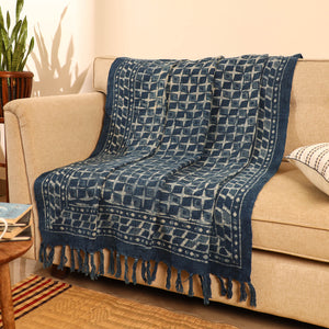 Handloom Jaipur Block Printed Cotton Sofa Throw (86 x 53 in) 23