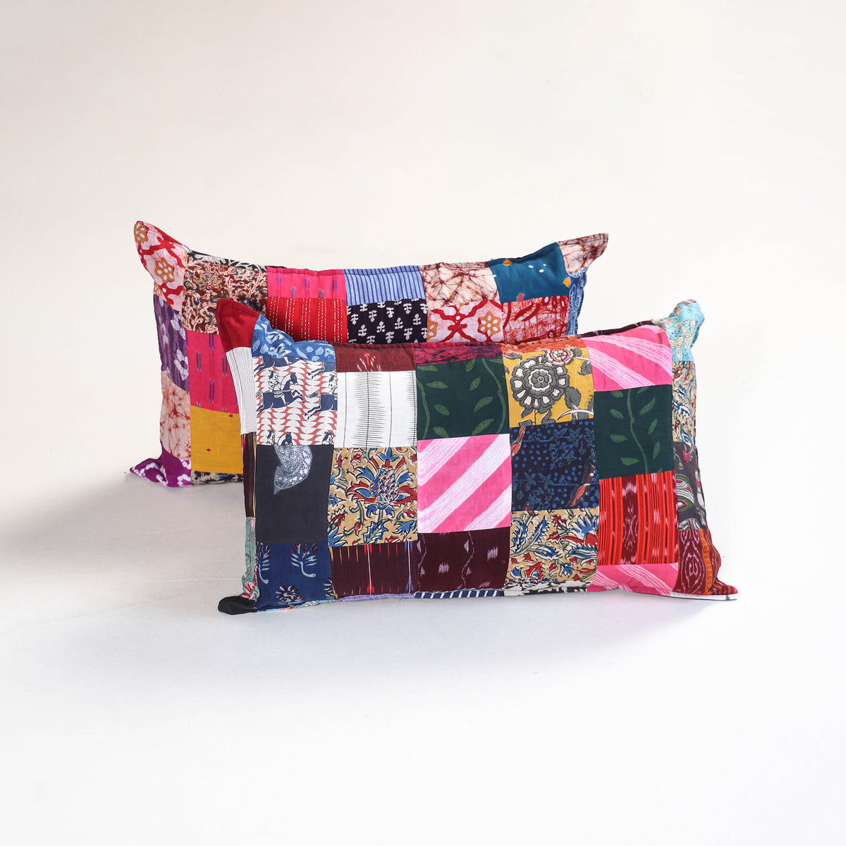 Handcrafted Patchwork Pillow Covers (Set of 2) 18