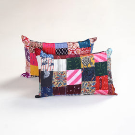 Handcrafted Patchwork Pillow Covers (Set of 2) 18