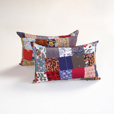 Handcrafted Patchwork Pillow Covers (Set of 2) 19