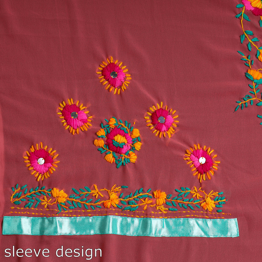 Phulkari Embroidery Dress Material 