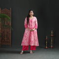 Hand Batik Print Cotton A-Line Long Kurta for Women 06