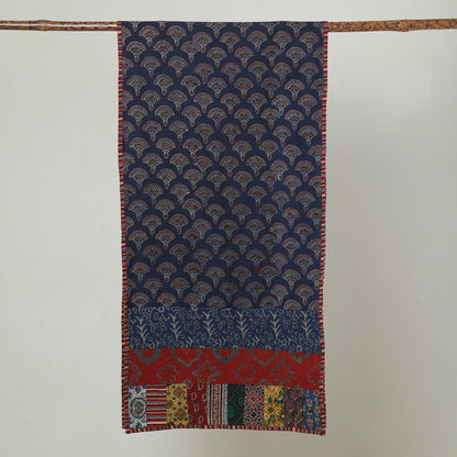 Multicolor - Ajrakh Block Printed Patchwork Cotton Stole 30