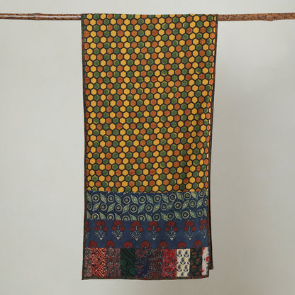 Multicolor - Ajrakh Block Printed Patchwork Cotton Stole 27