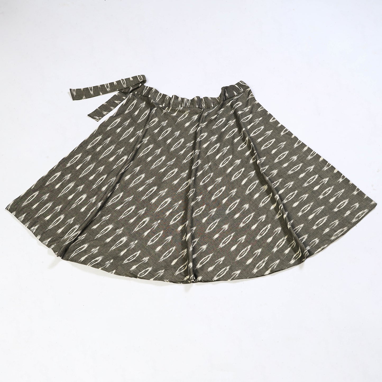 Handmade Cotton Wrap Around Pochampally Ikat Skirt 19