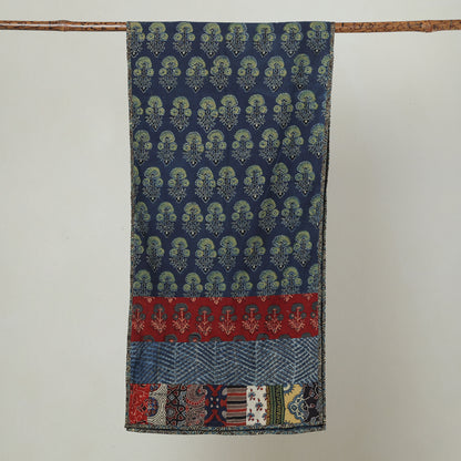 Multicolor - Ajrakh Block Printed Patchwork Cotton Stole 15