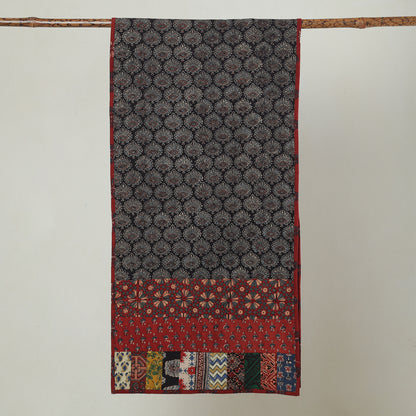 Multicolor - Ajrakh Block Printed Patchwork Cotton Stole 14